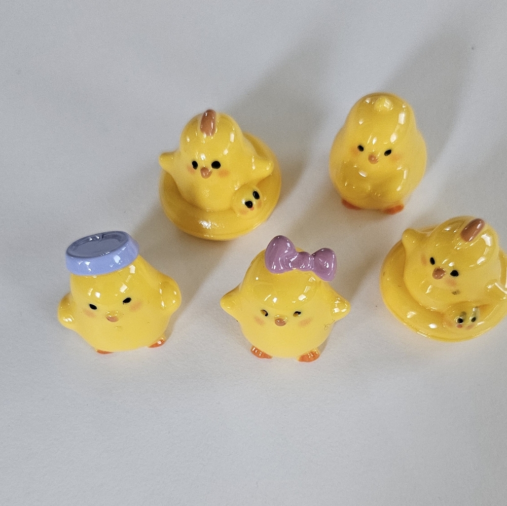Desk charms, miniature chick figures, car charms - Picture 5 of 6